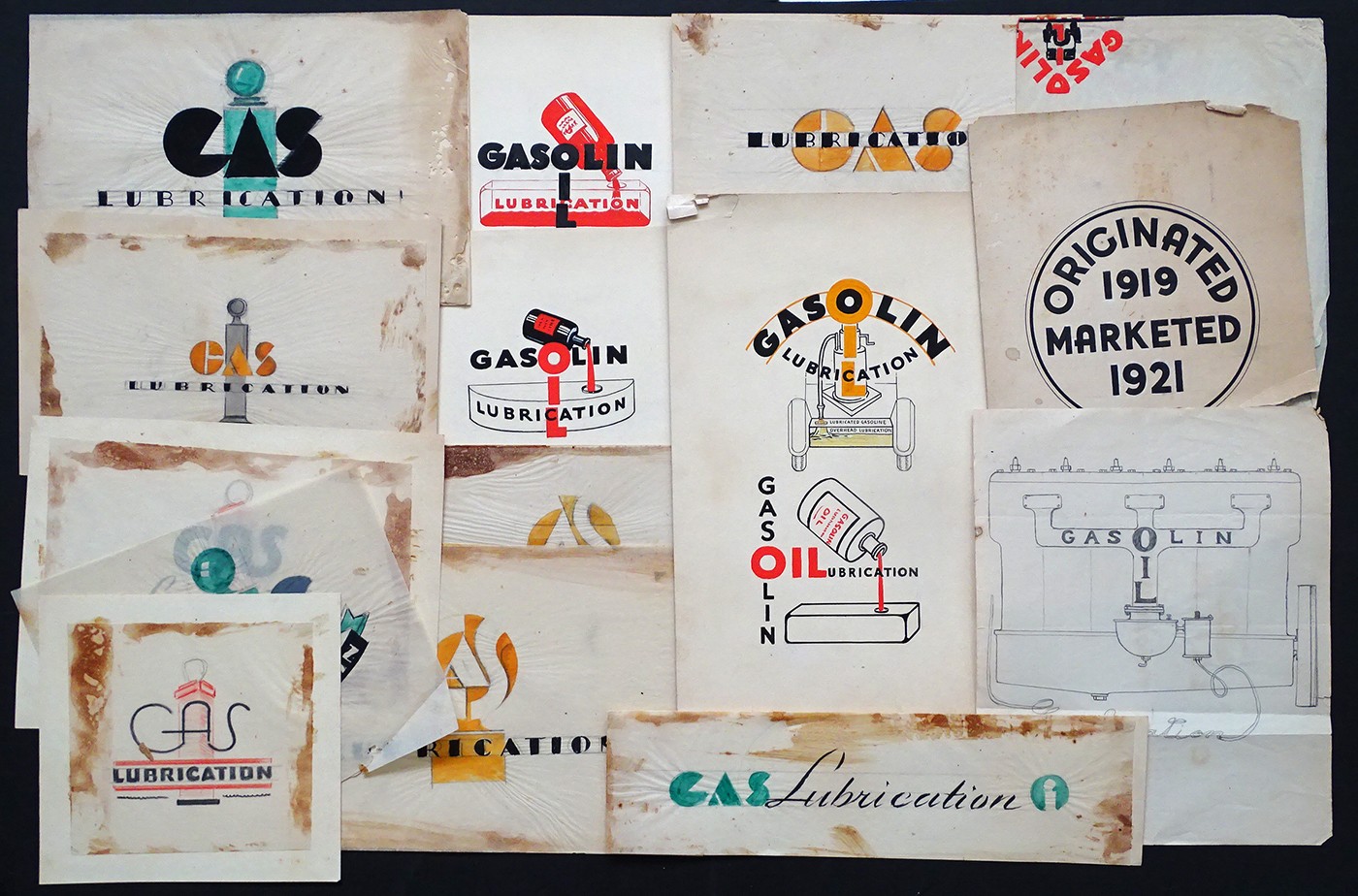 1920’s GAS-O-LIN OIL GAS Ephemera ORIGINAL ILLUSTRATION ART Advertising Archive