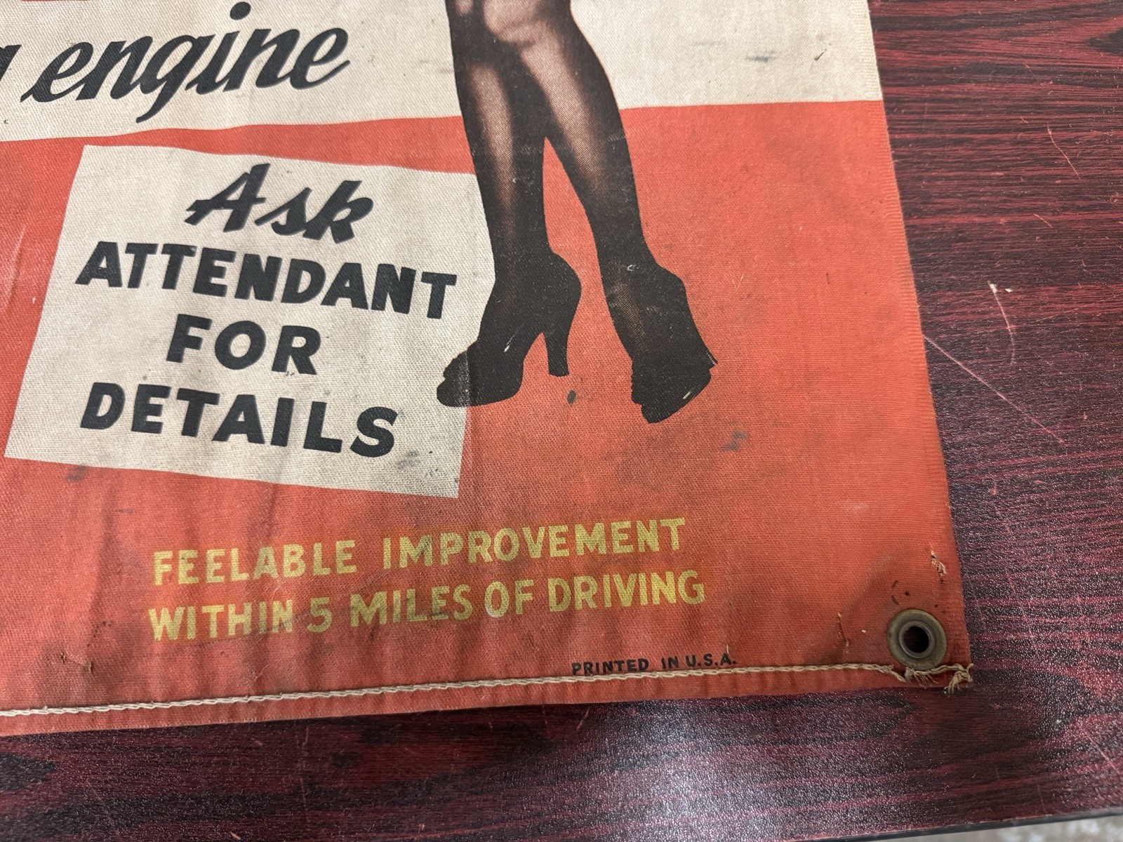 Vintage Rislone Engine Treatment Banner
