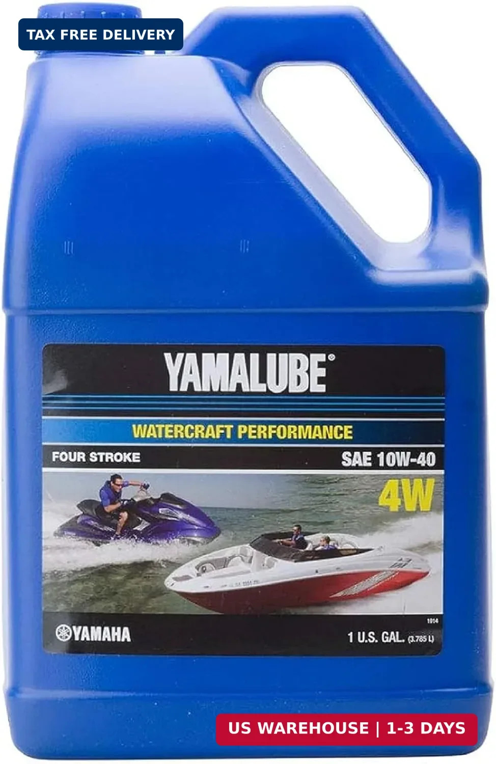 Yamaha Yamalube 10W-40 Mineral 4W WaterCraft Hi-Performance Engine Oil- 1 Gallon
