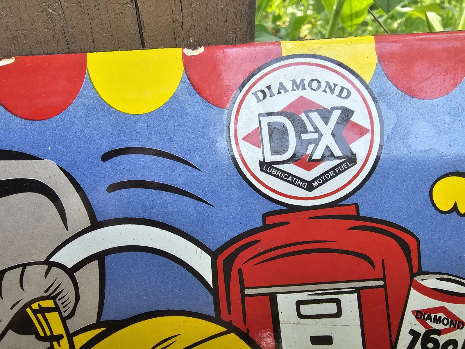 Vintage DX Diamond Motor Oil Sign – Dumbo Gasoline Outboard Pump Porcelain Sign