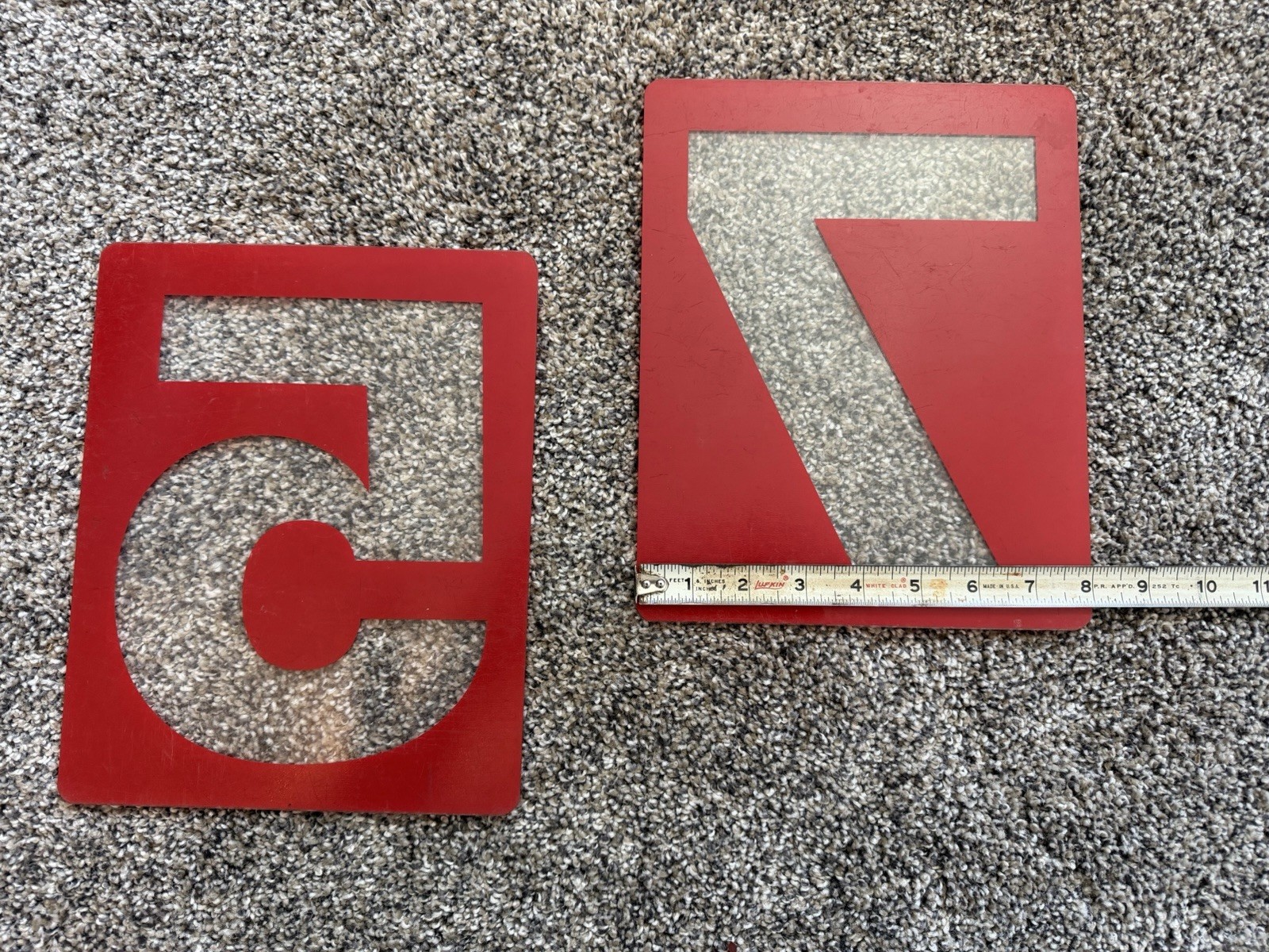 Gas Station Price Numbers 0-9 58 Piece Set Of 8” X 10” Red Clear Plexiglass