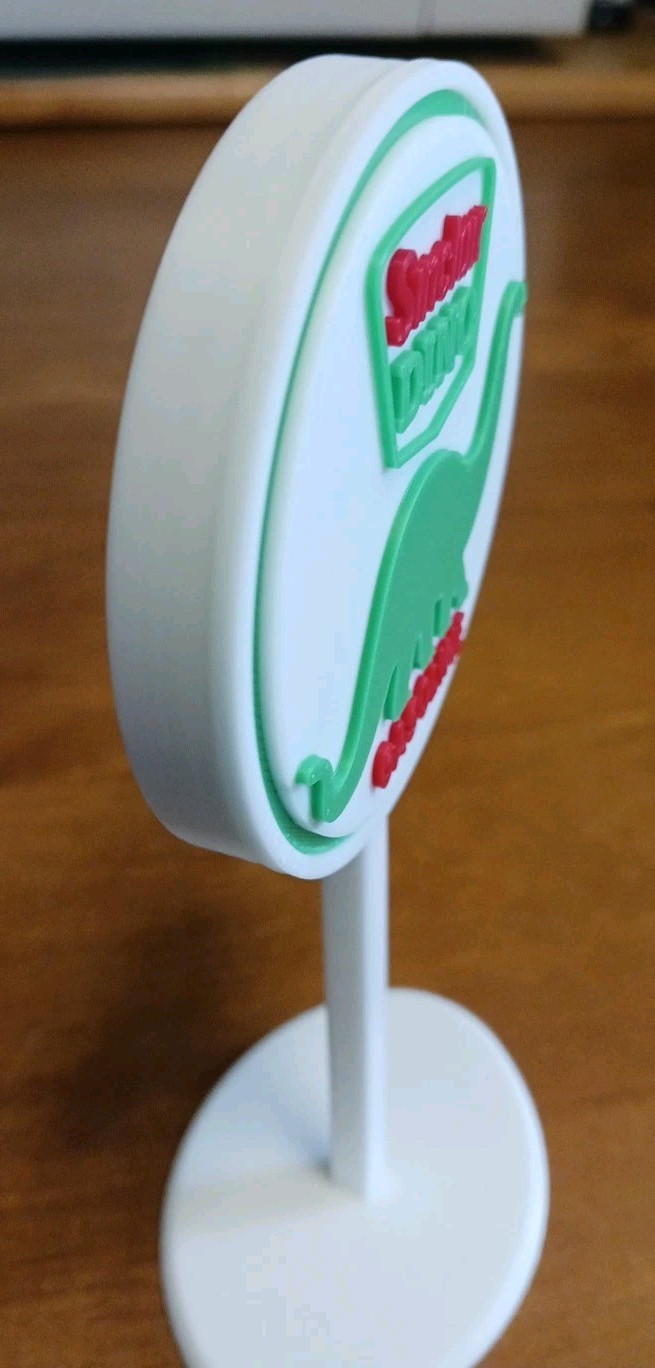 Sinclair Gas Station Miniature Display Sign Diorama. 6.5″ Tall