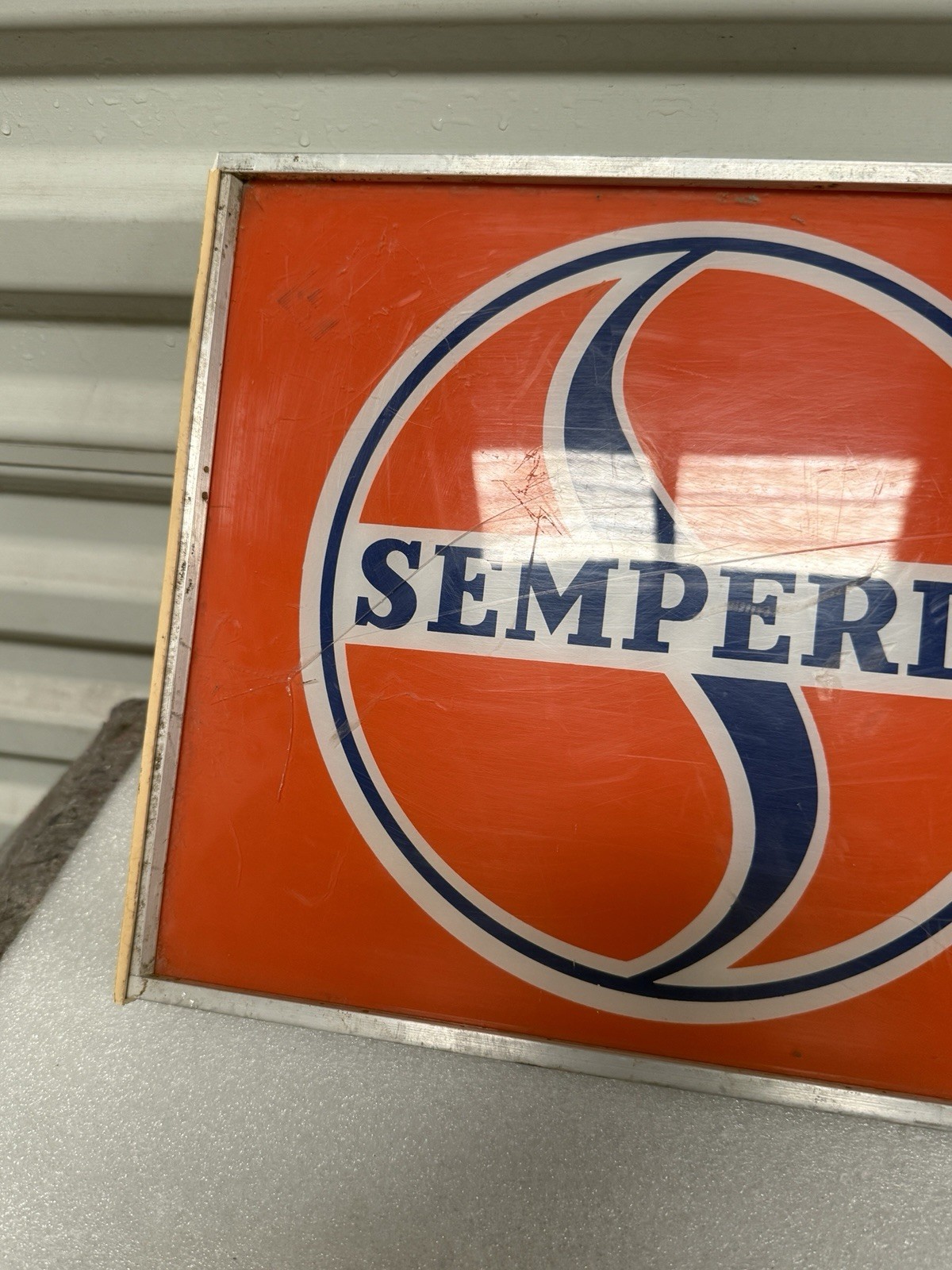 Vintage SEMPERIT Radial Tires Light Up Dealer Service Shop Sign VW Porsche BMW