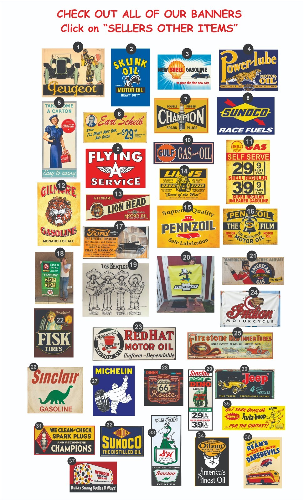 Fexix the Cat Banner – Chevrolet, Car Guys Large 36″ x 36″ man Cave retro Art