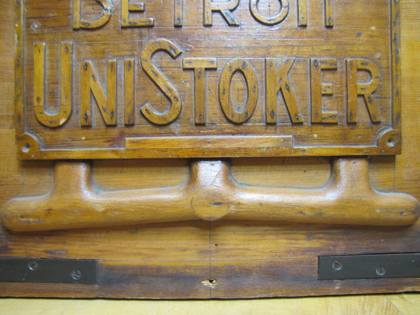 BABCOCK DETROIT UNISTOKER Orig Old Industrial Form Mold Sign Steampunk Machinery