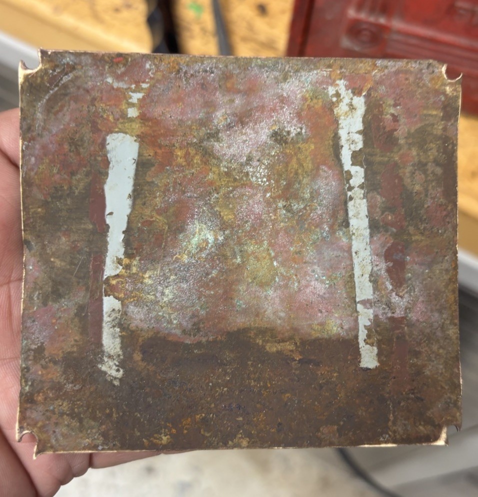 Brass gas compressor tag Clark Brothers Bros sign vintage oilfield Olean NY