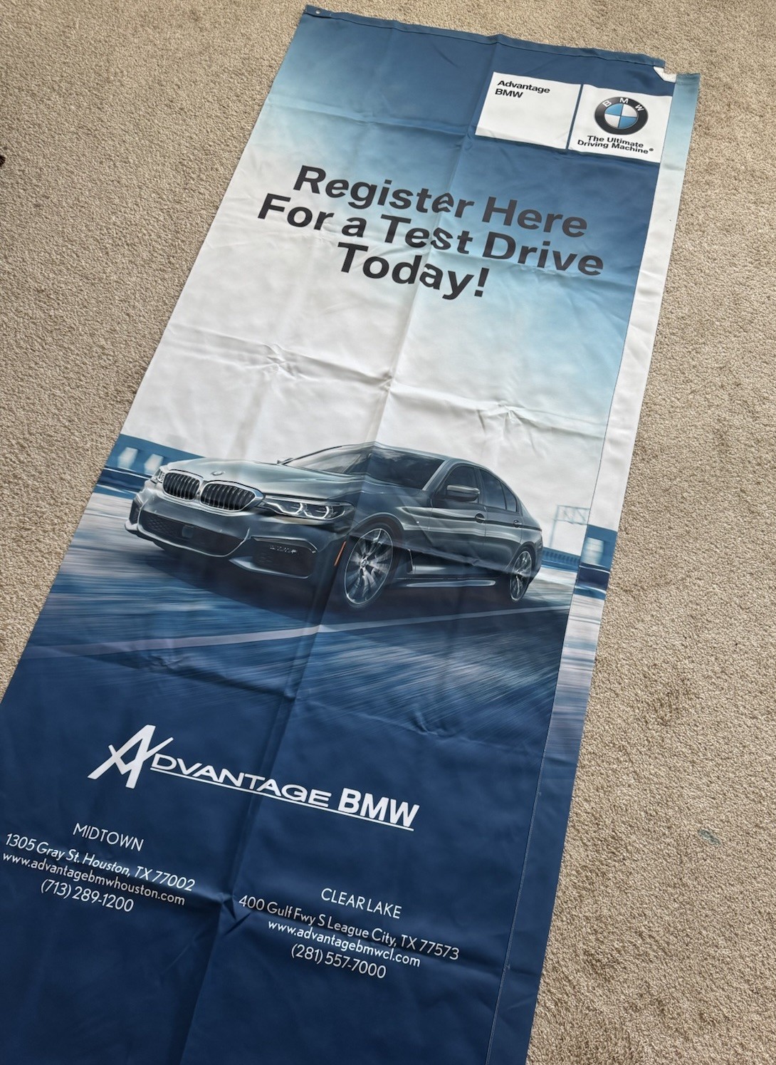 BMW Performance Dealership Promo Banner Canvas Huge Sign Original Accessories