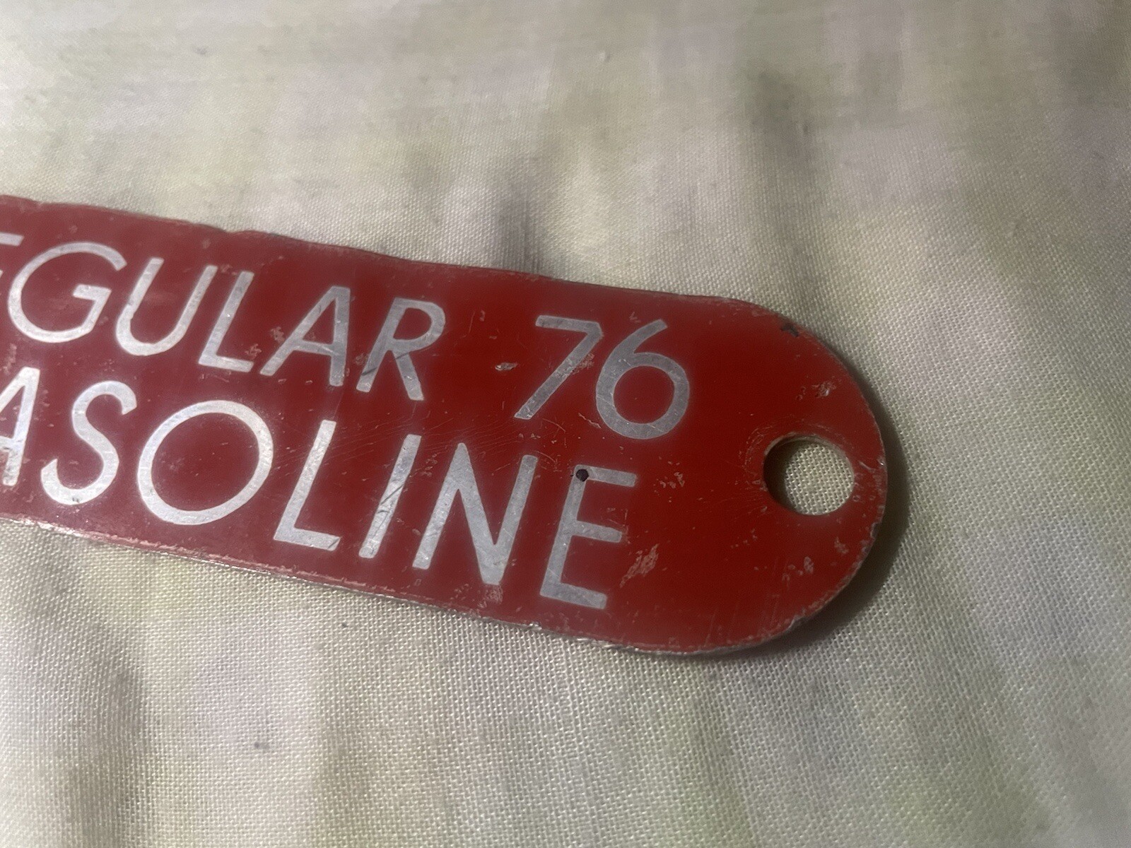 Vintage 76 Regular Gasoline Badge Tag 5″