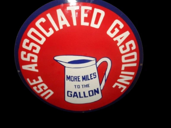 PORCELAIN USE ASSOCIATED ENAMEL SIGN 30X30 INCHES
