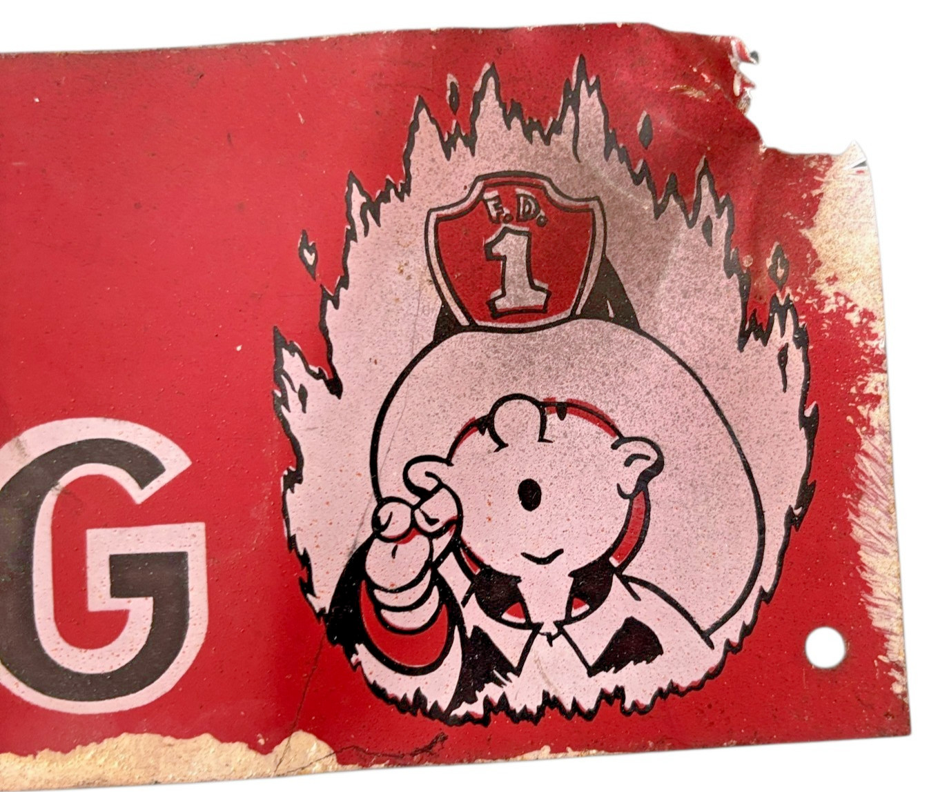 NO SMOKING Tin Sign – Industrial Fire Safety Sign, Thin Metal, Original paint