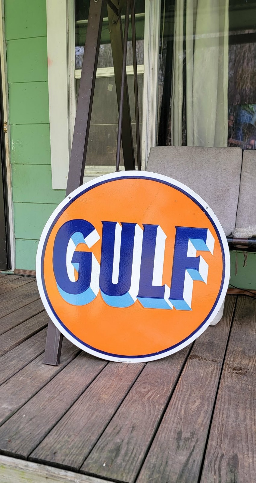 Gulf Double Sided Porcelain Sign