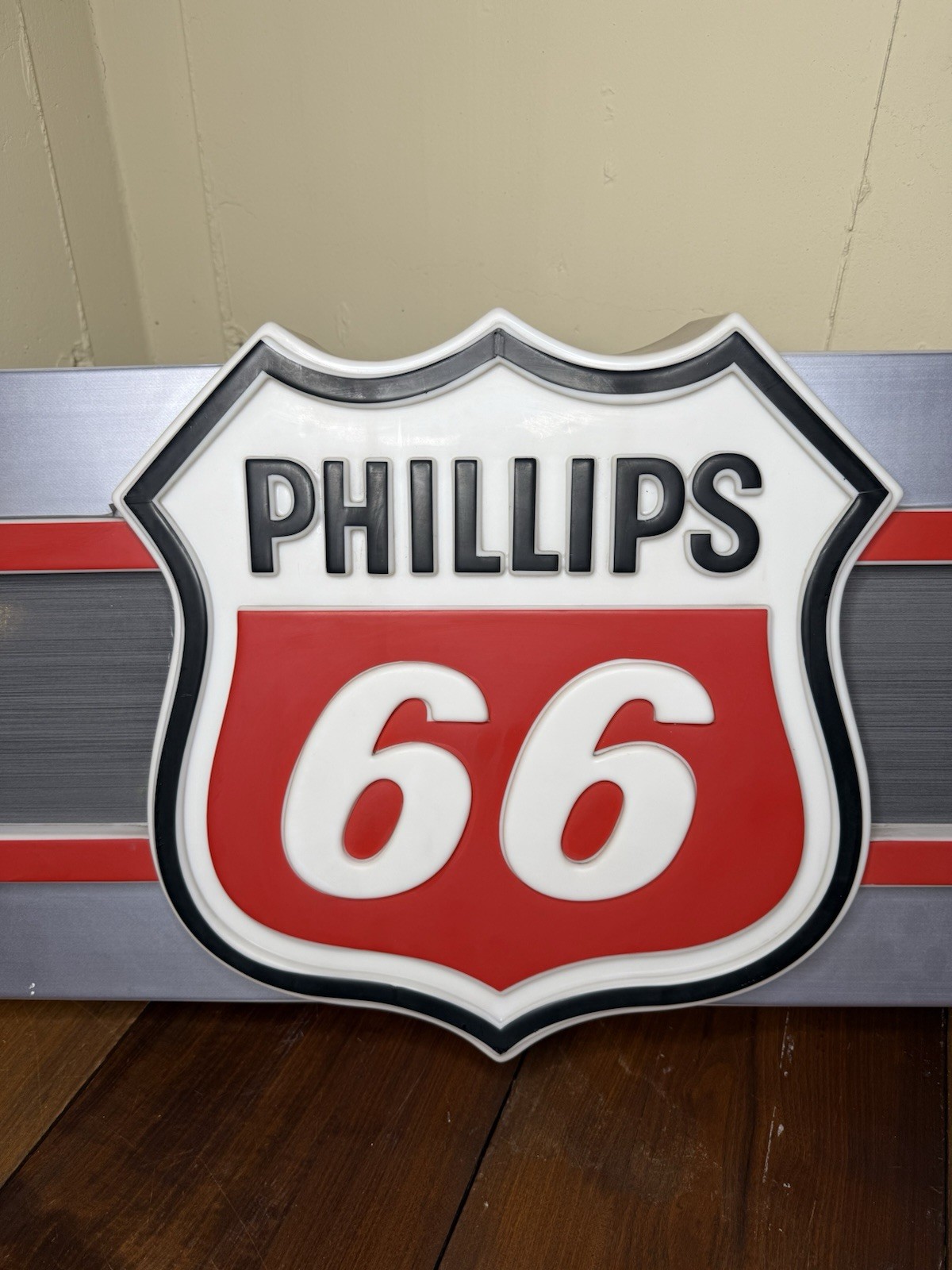 PHILLIPS 66 GAS PUMP TOPPER SIGN AUTHENTIC GAS STATION SIGN VTG HUGE RARE SIGN