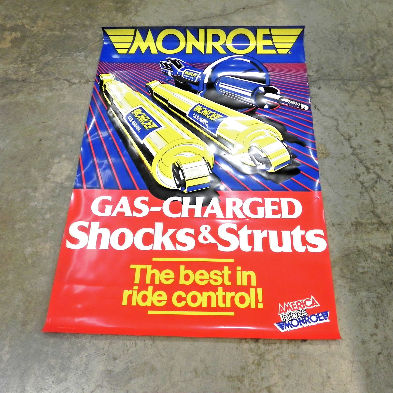 MONROE POSTER AD PROMO GAS-CHARGED SHOCK ABSORBERS & STRUTS 36″X24″ NEW
