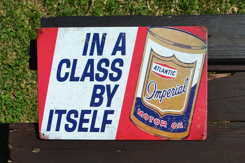 Atlantic Imperial Motor Oil Can Tin Sign – Lubricants – Standard Oil Co. – ARCO