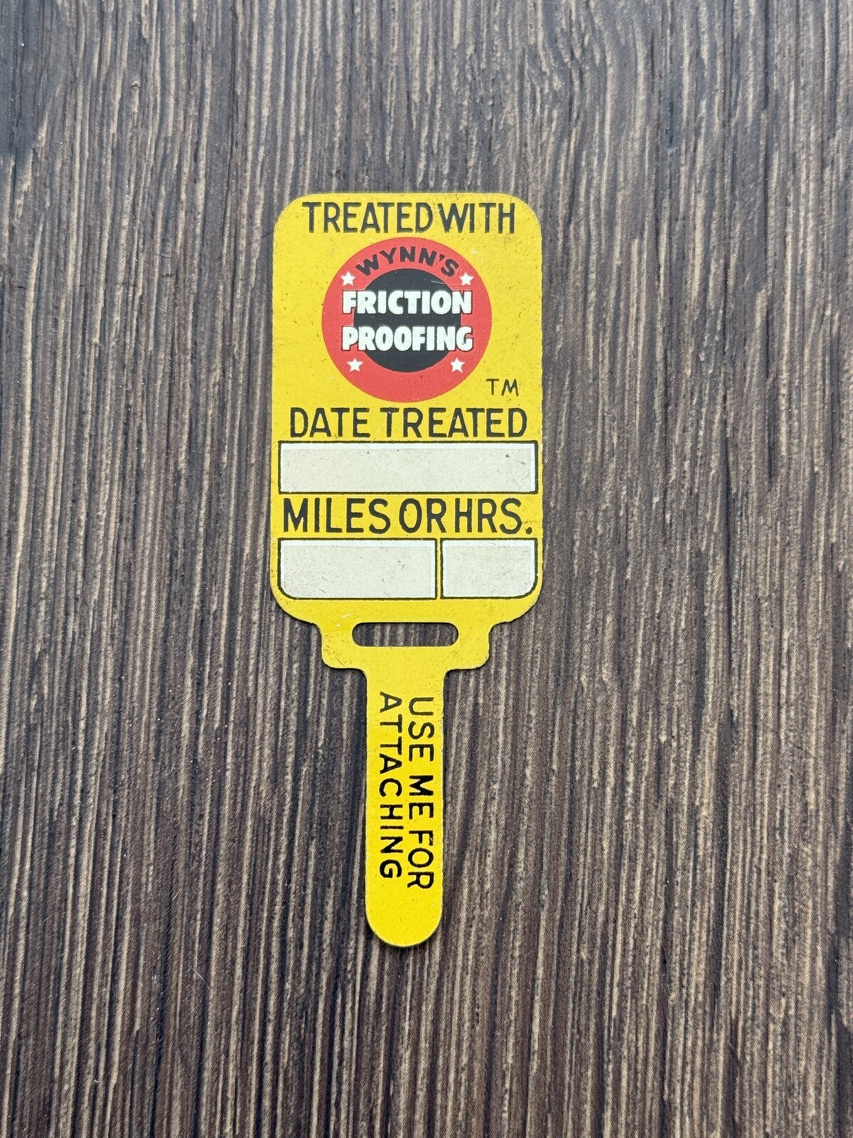 WYNN’S OIL Metal Plate Topper Sign Gas Station Service Friction Proofing Garage