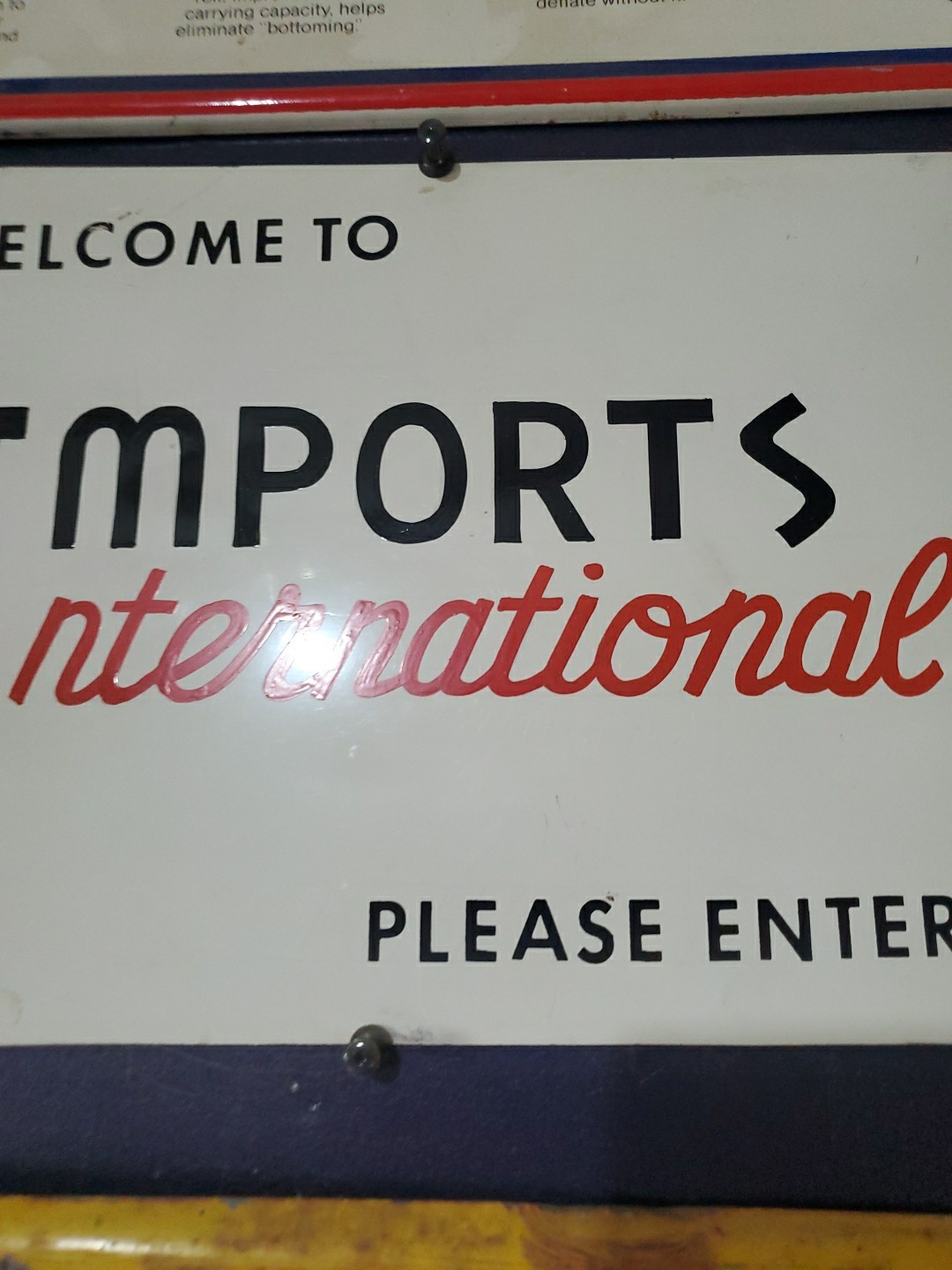 Imports International Audi BMW Porsche 14.5 x 8 Trade Sign Exotic Cars Miami FL