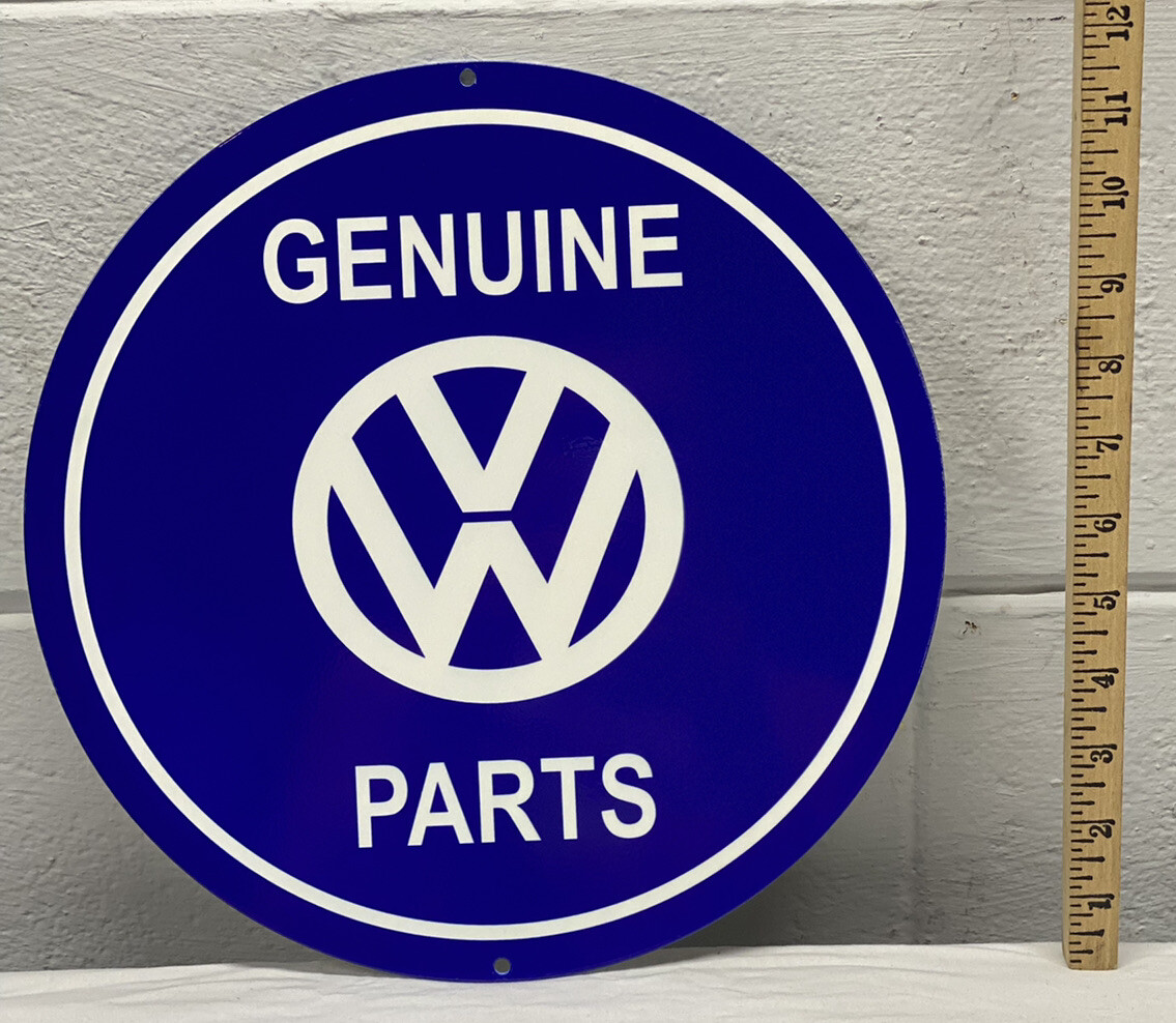 Volkswagen￼ Genuine Parts Metal Sign Sales Service Dealership Cars Gas Oil