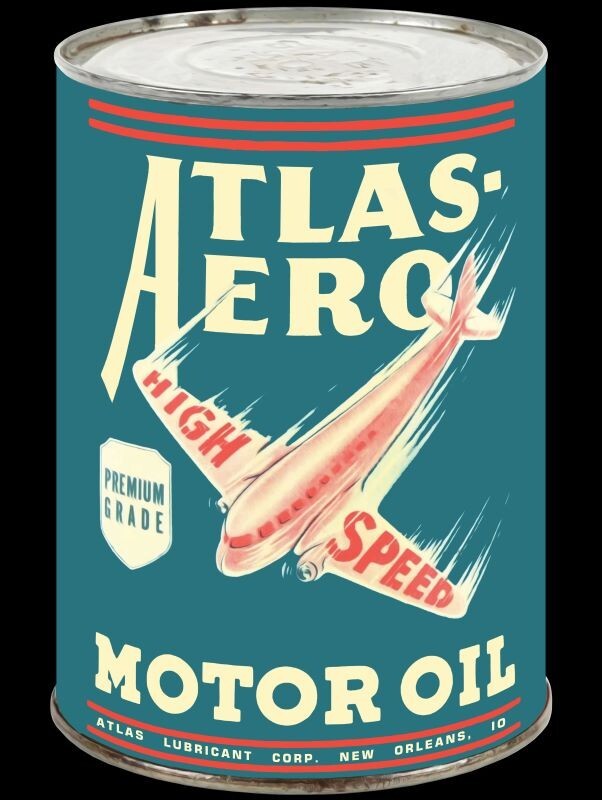 Atlas Aero Motor Oil of New Orleans NEW Metal Sign: 12×16 & Ships Free