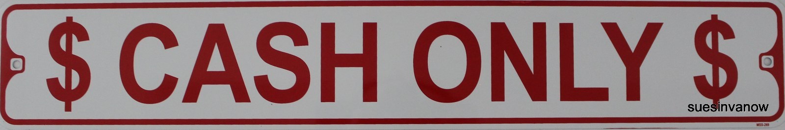 Durable Metal Street Sign Cash Only Bar Home Kitchen Game Room Decor 3″x18″
