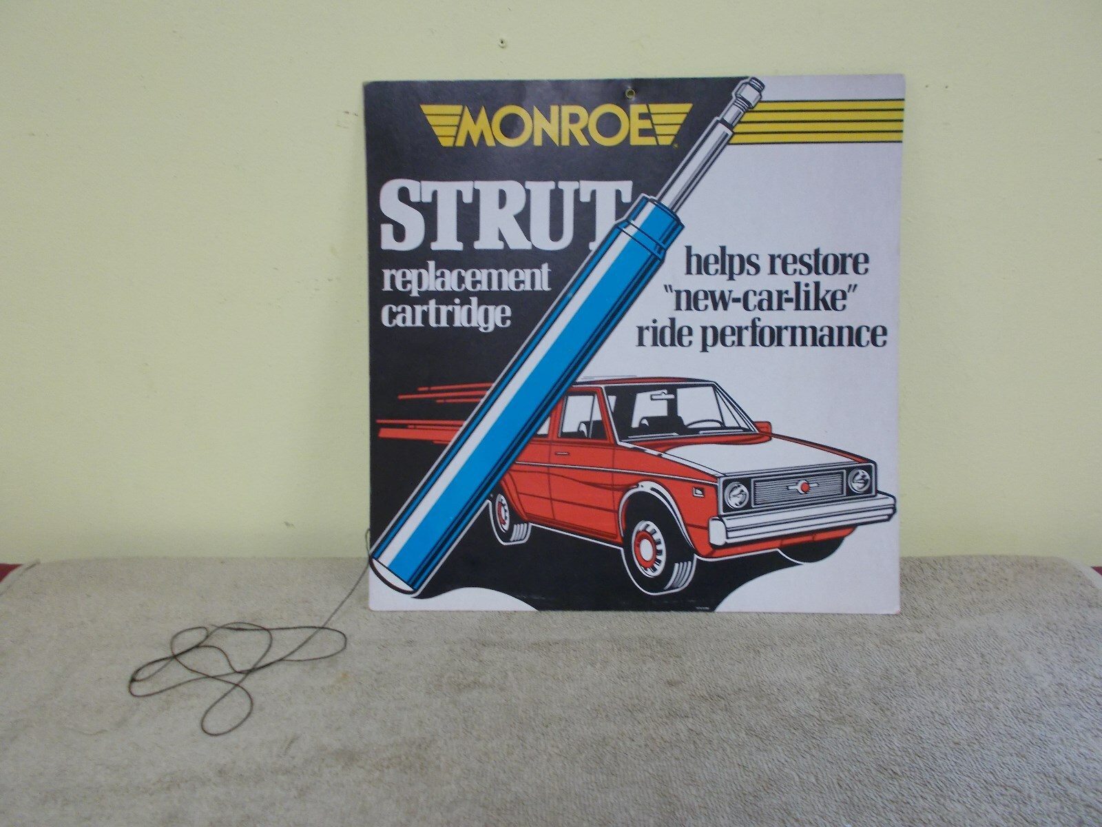 VGT ORIGINAL 1980s NOS MONROE SHOCK SIGN ADVERTIZING CHRYSLER DODGE VOLKWAGEN