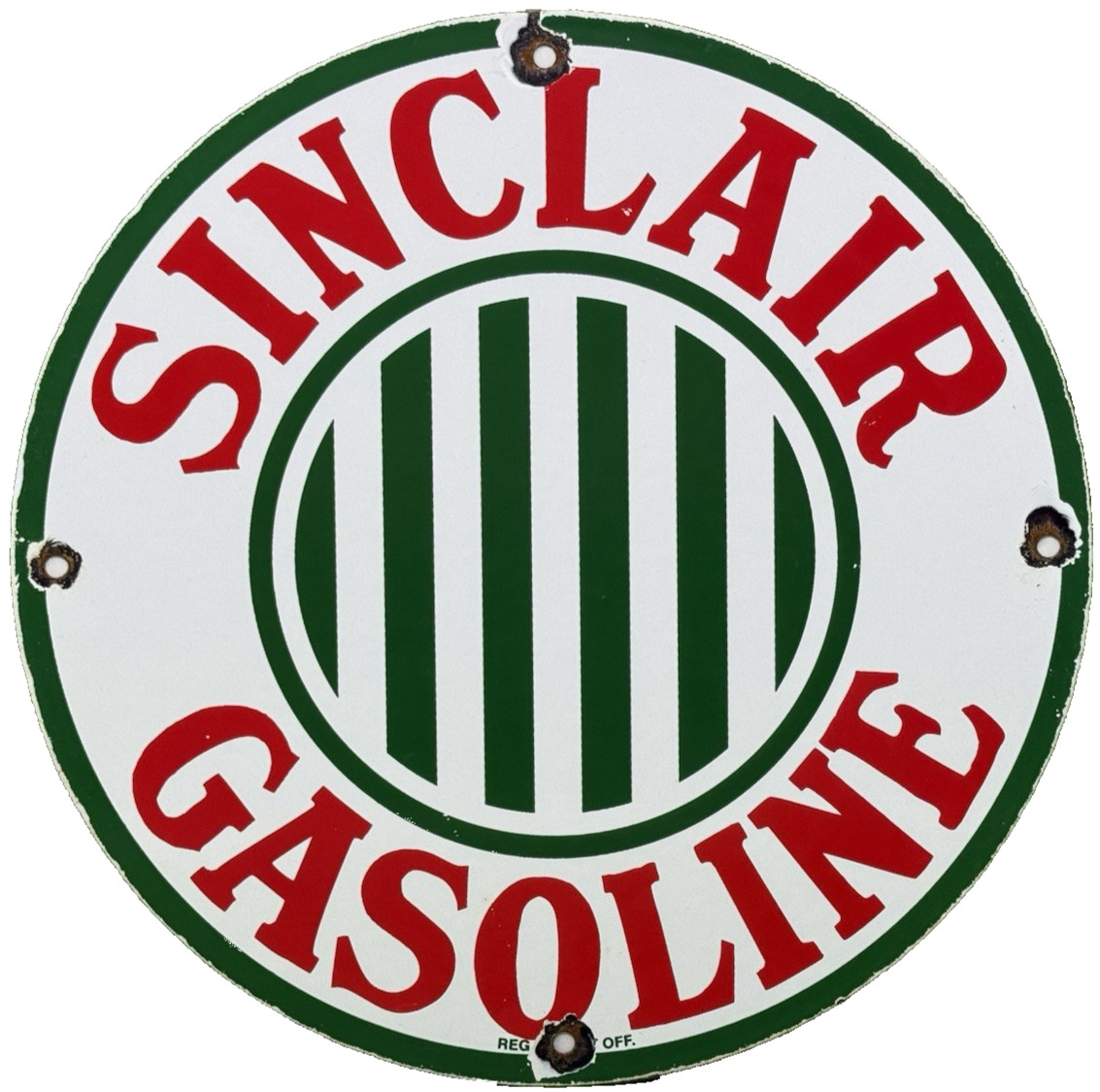 VINTAGE SINCLAIR GASOLINE PORCELAIN SIGN DEALERSHIP GAS STATION DINO MOTOR OIL