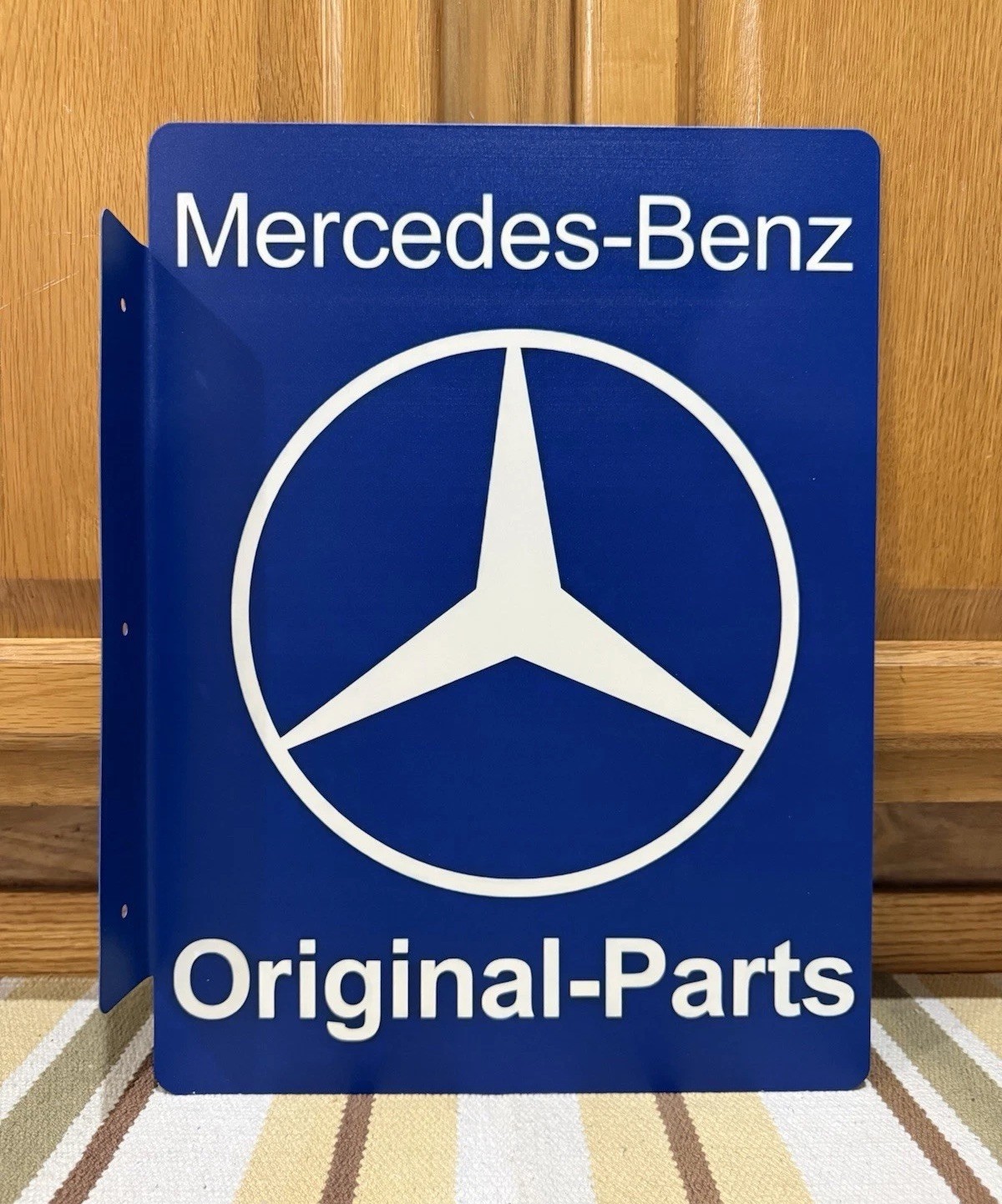 Mercedes Benz Parts Flange Sign AMG S Class 2 Sided Vintage Style Wall Decor