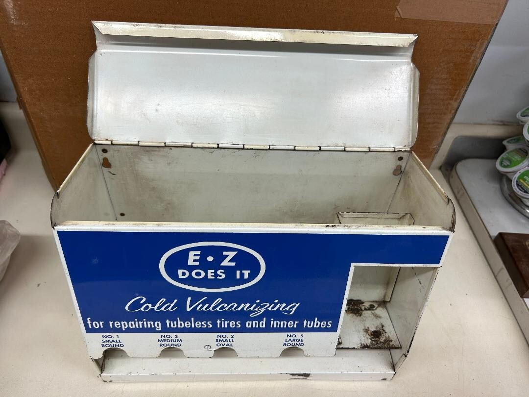 Original Metal E Z Does It Tire Patch Cabinet Absolute LAST 20 % PRICE DROP