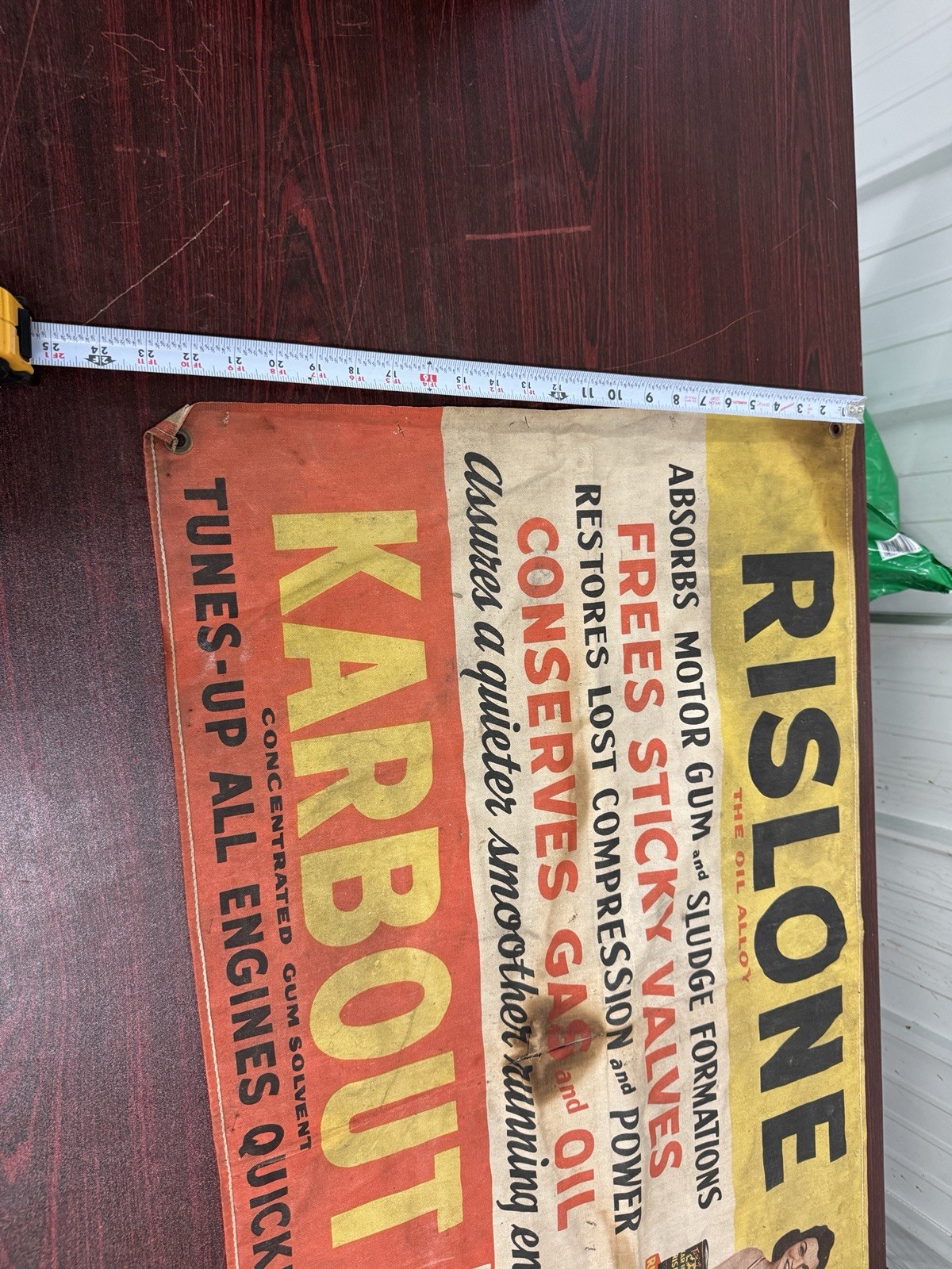 Vintage Rislone Engine Treatment Banner