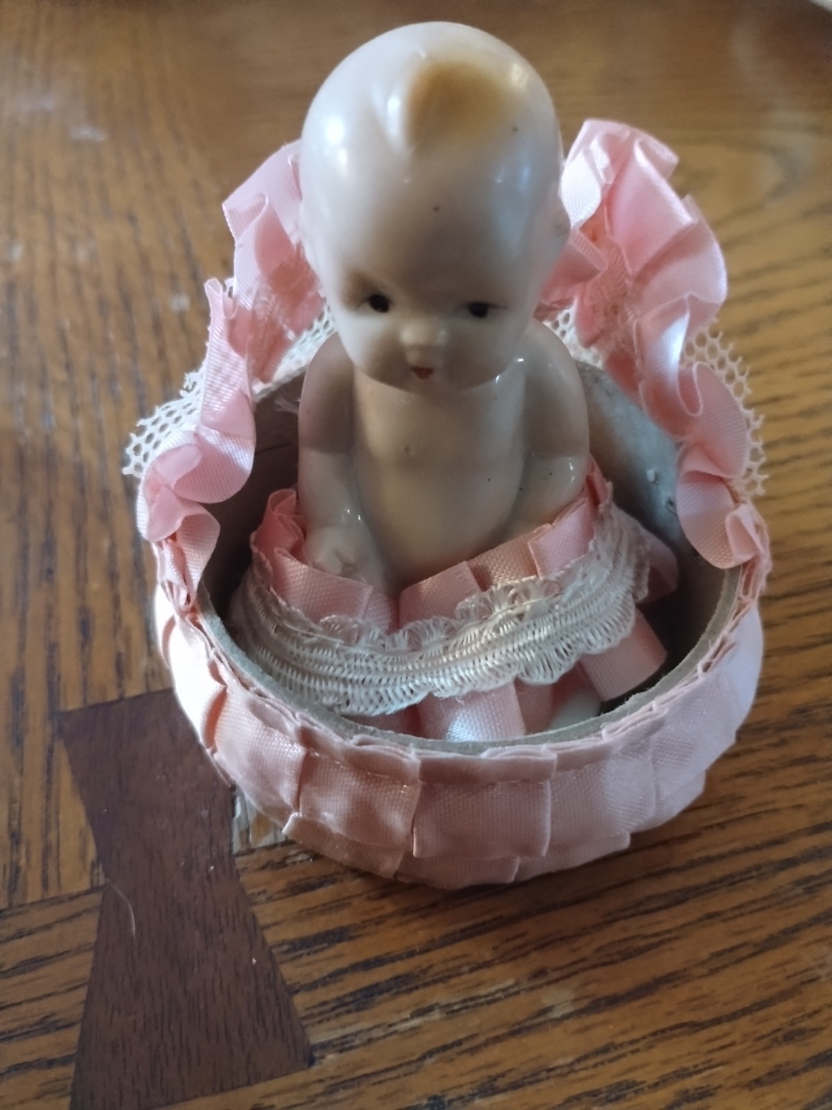 Johnson & Johnson Porcelain Baby with Bag Vintage Very Rare Collectible