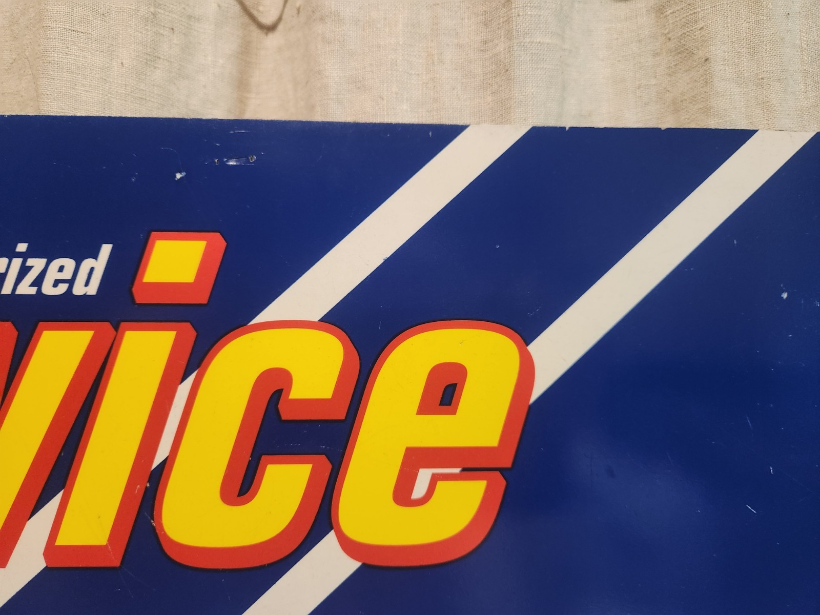 VINTAGE ORIGINAL SUZUKI DEALERSHIP FACTORY SERVICE SIGN THICK PLASTIC VERY NICE