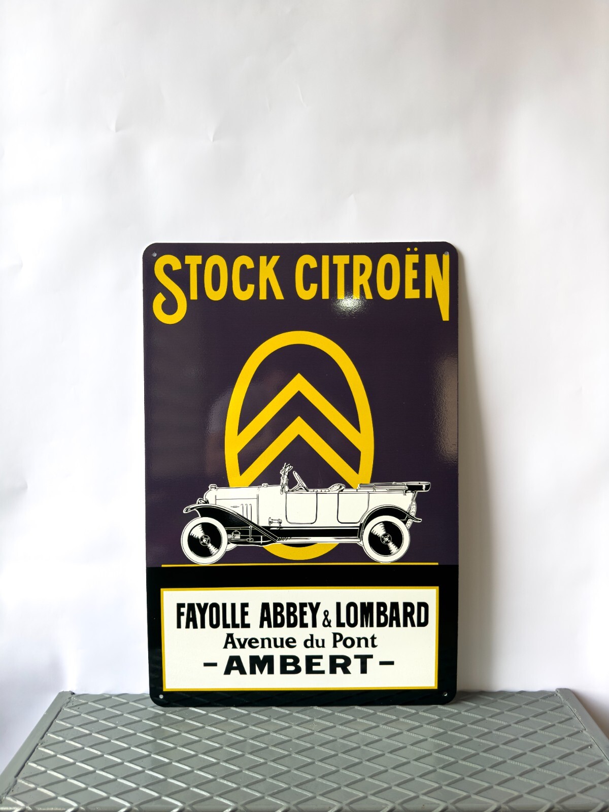 Vintage Citroën Dealership Sign – French Stock Garage Decor 24″x16″ (60×40 cm)