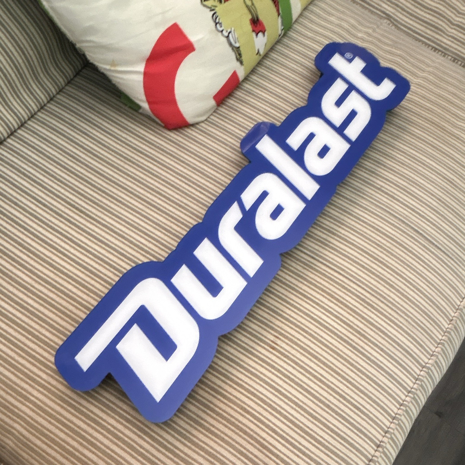 Duralast Blue & White Advertising Sign Gas & Oil Theme Service Station Style