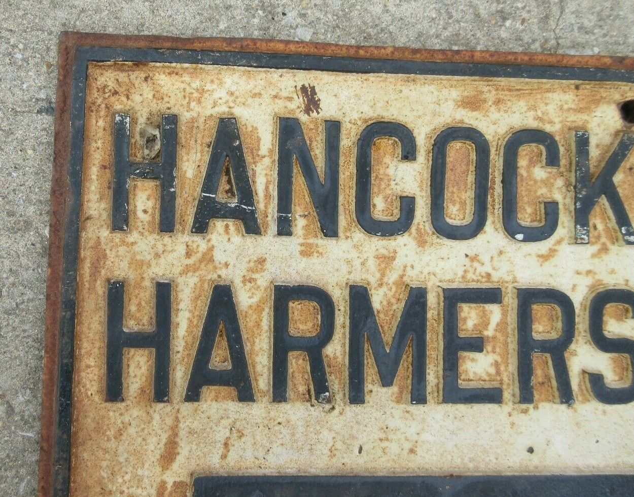 1890s Cast Iron Street Sign New Jersey Garden State Cohansey Hancocks Bridge