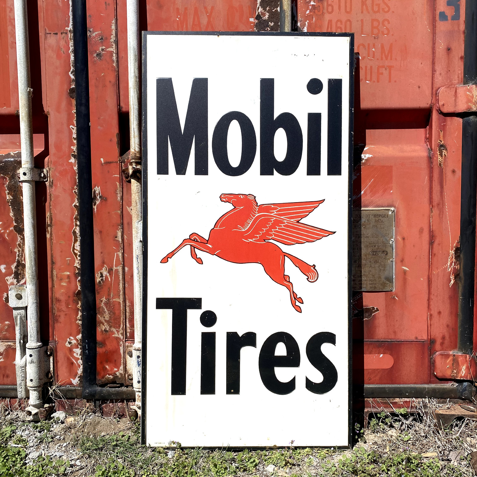 48in Mobil Tires Pegasus Vintage Style Sign Repop Advertising