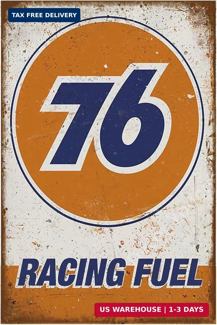 Pack of 5 pcs Retro Vintage Tin Signs, Gas Oil Car Metal Posters for Garage Man