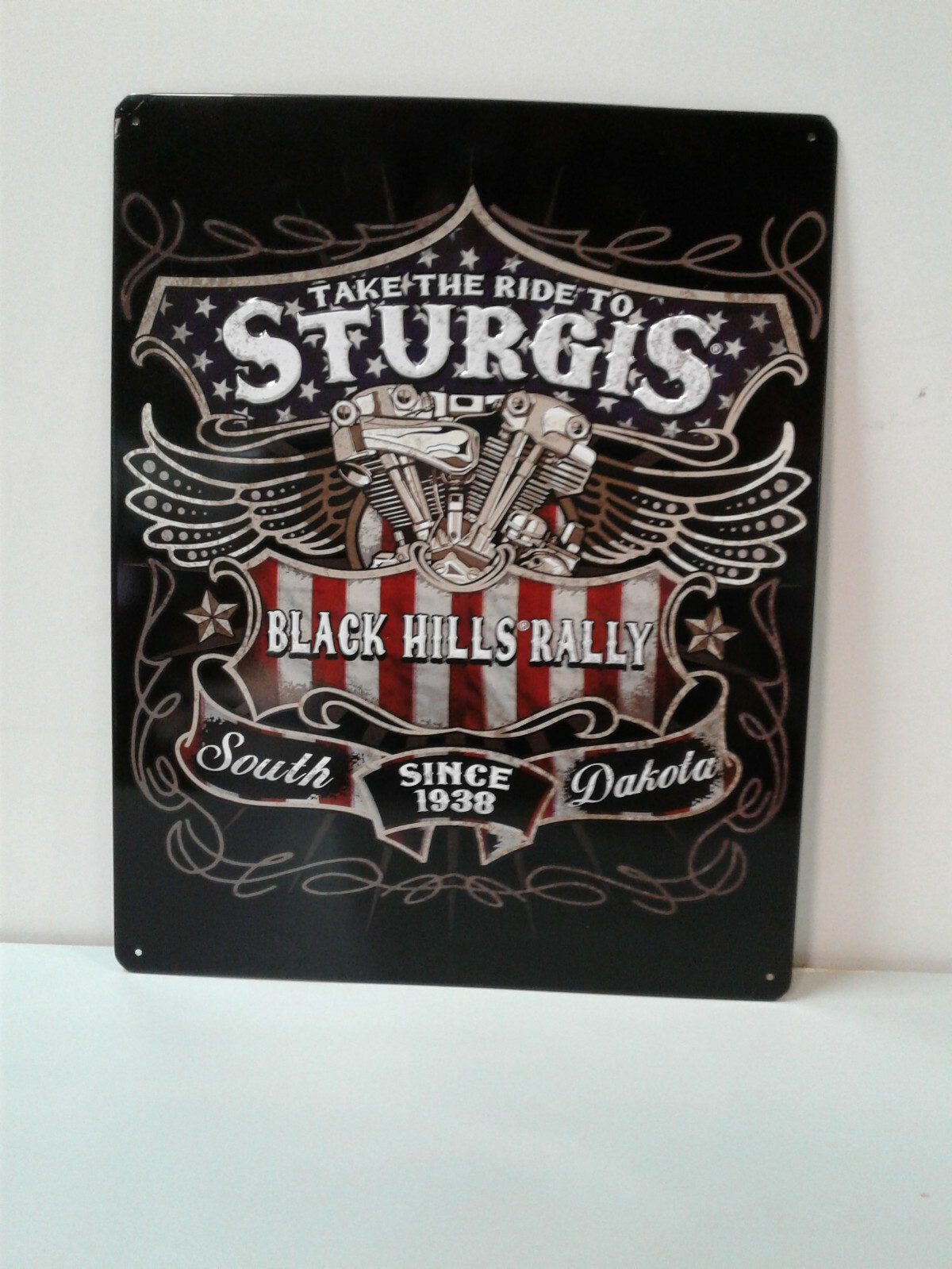 CLASSIC 12 x15 INCH STURGIS MOTORCYCLE RALLY SIGN