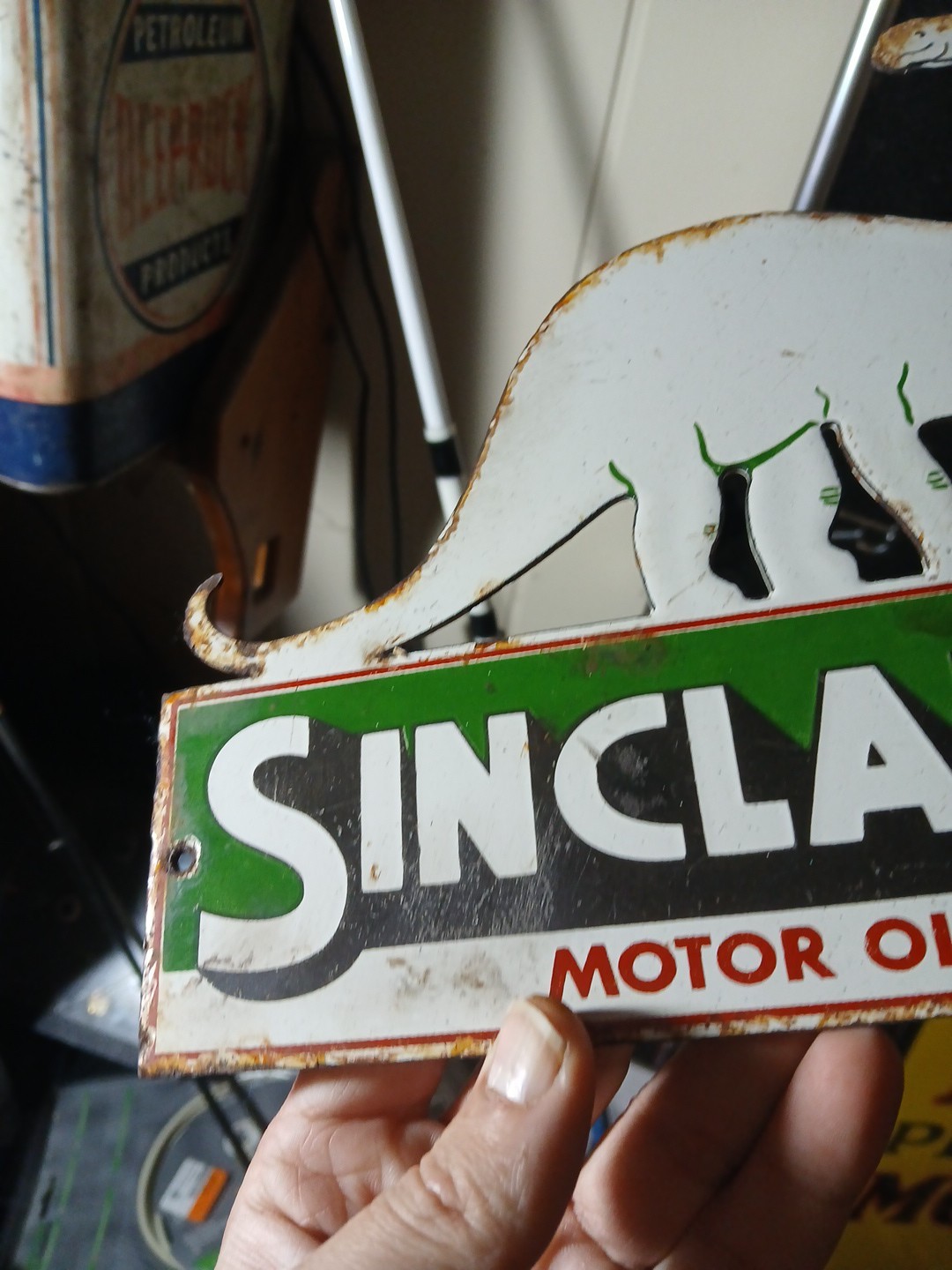 Vintage Sinclair Gasoline Sign – Dino Service Station Pump Porcelain sign