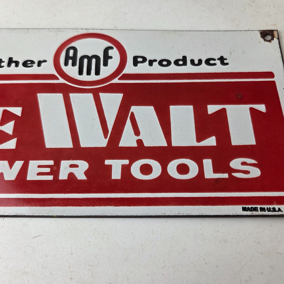 Vintage DeWalt Tools Porcelain Sign – Auto Klein Tools Mechanic Garage Shop Sign