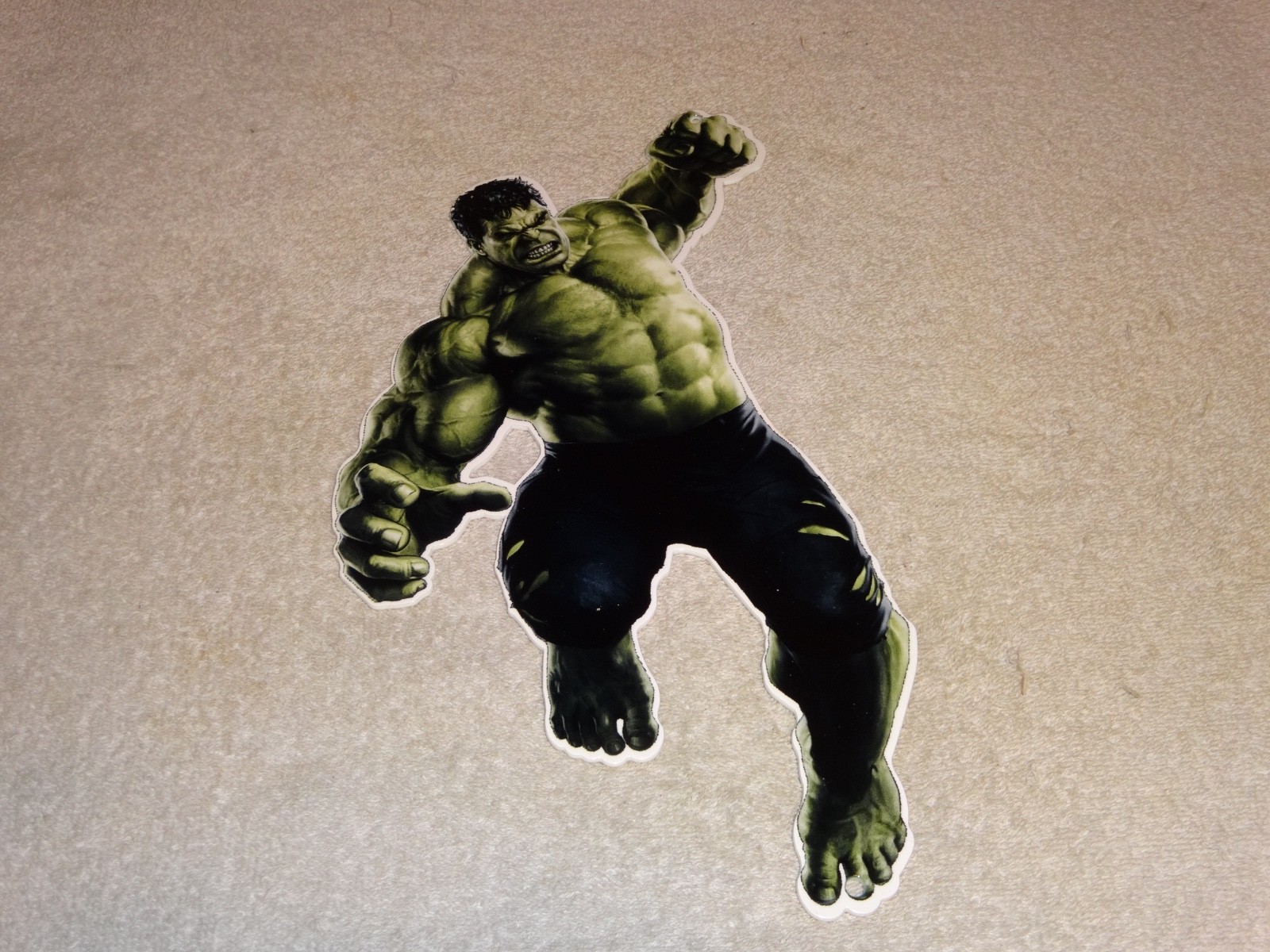VINTAGE THE INCREDIBLE HULK BRUCE BANNER 13″ ENAMEL METAL MARVEL COMIC HERO SIGN