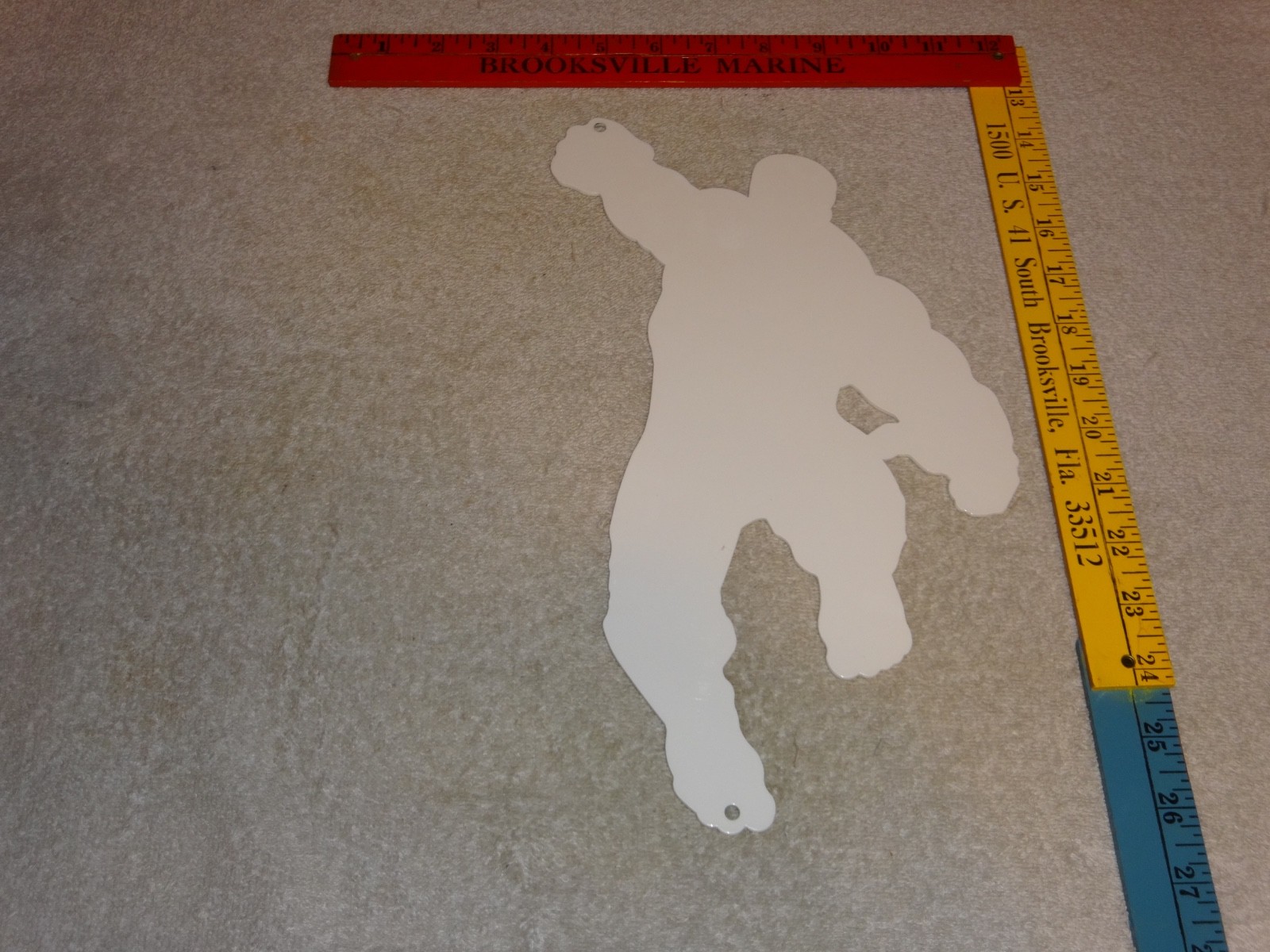 VINTAGE THE INCREDIBLE HULK BRUCE BANNER 13″ ENAMEL METAL MARVEL COMIC HERO SIGN