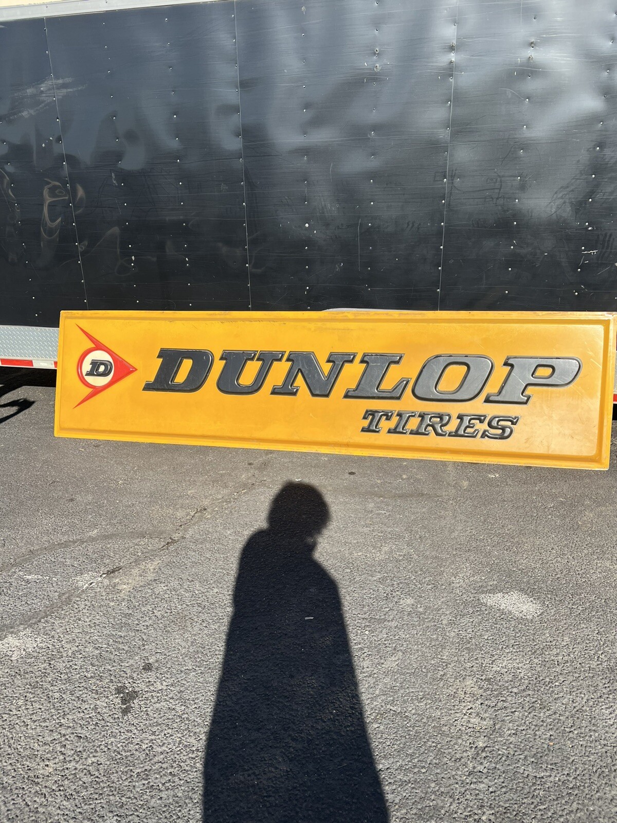 Vintage Dunlop Tires Sign 12ftX3ft No Frame Plastic🔥