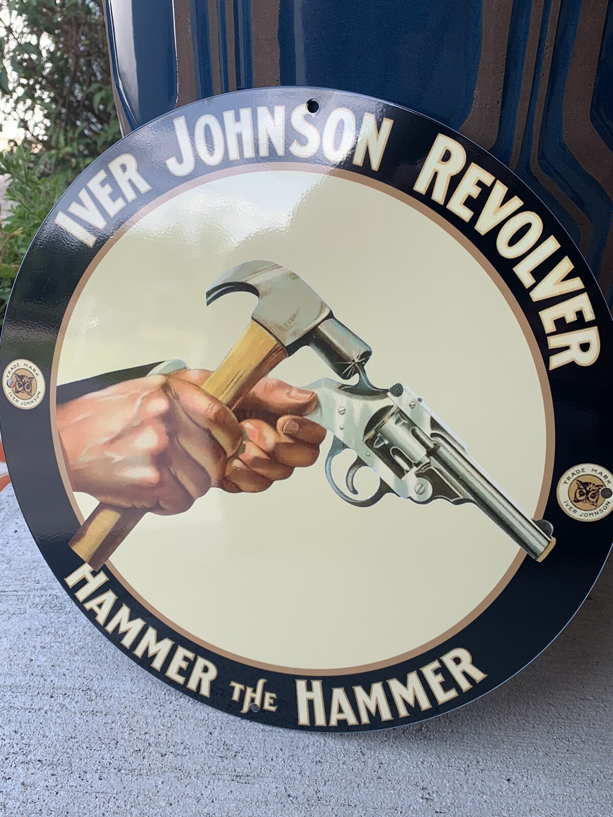 Vintage Style Iver Johnson Revolver Hammer For Hammer Steel Metal Quality Sign