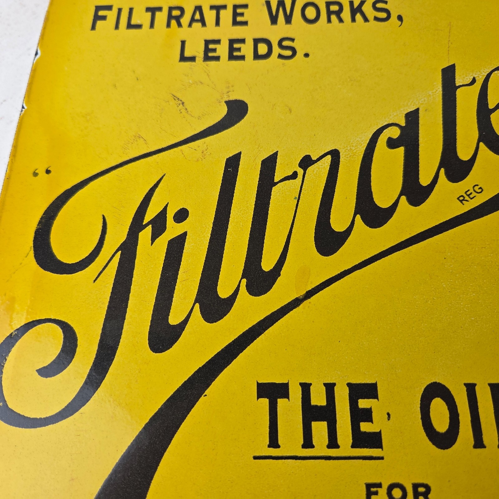 Vintage Filtrate Porcelain Sign – Motor Lubrication Gas Pump Service Sign