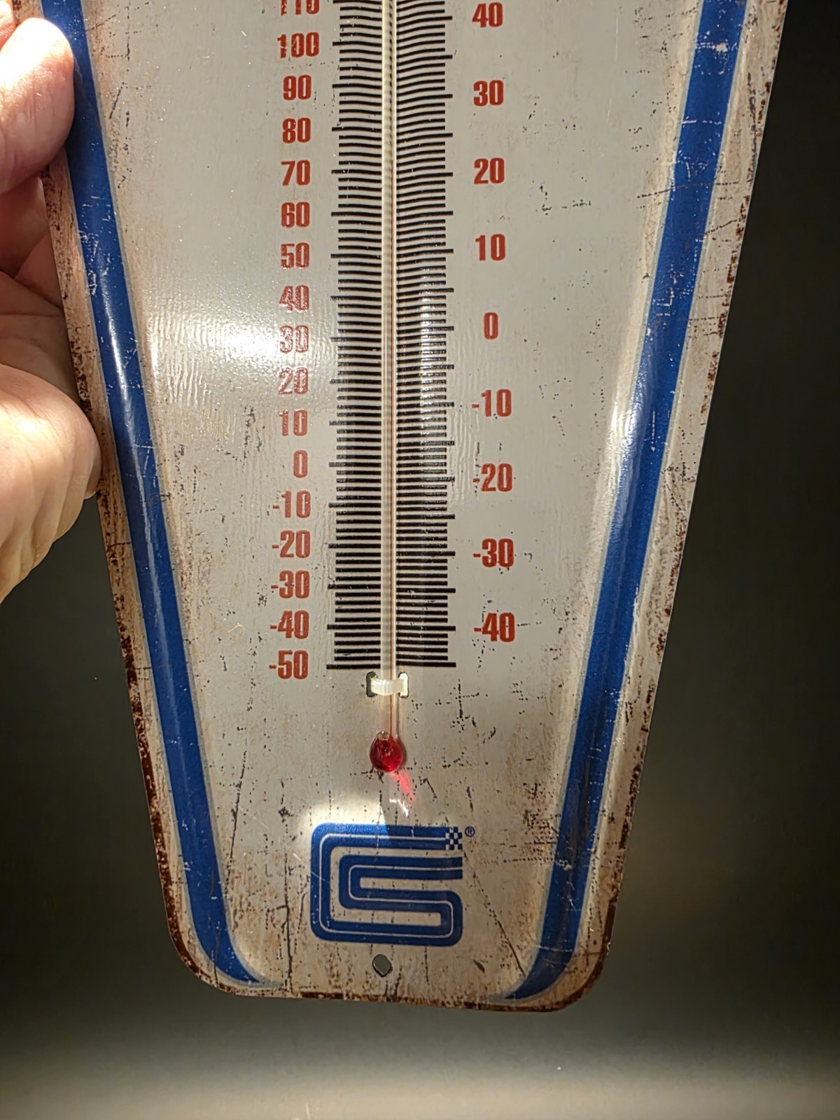 17.5 ” Metal Vintage Style Ford Shelby American Thermometer Sign