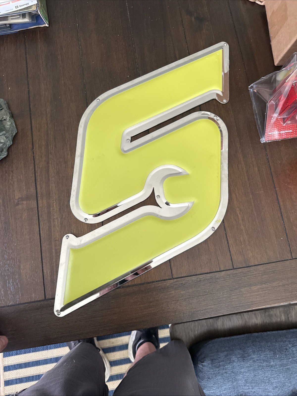 Snap-On Tools Wrench “S” HIVIZ Logo Wall Hanging Sign