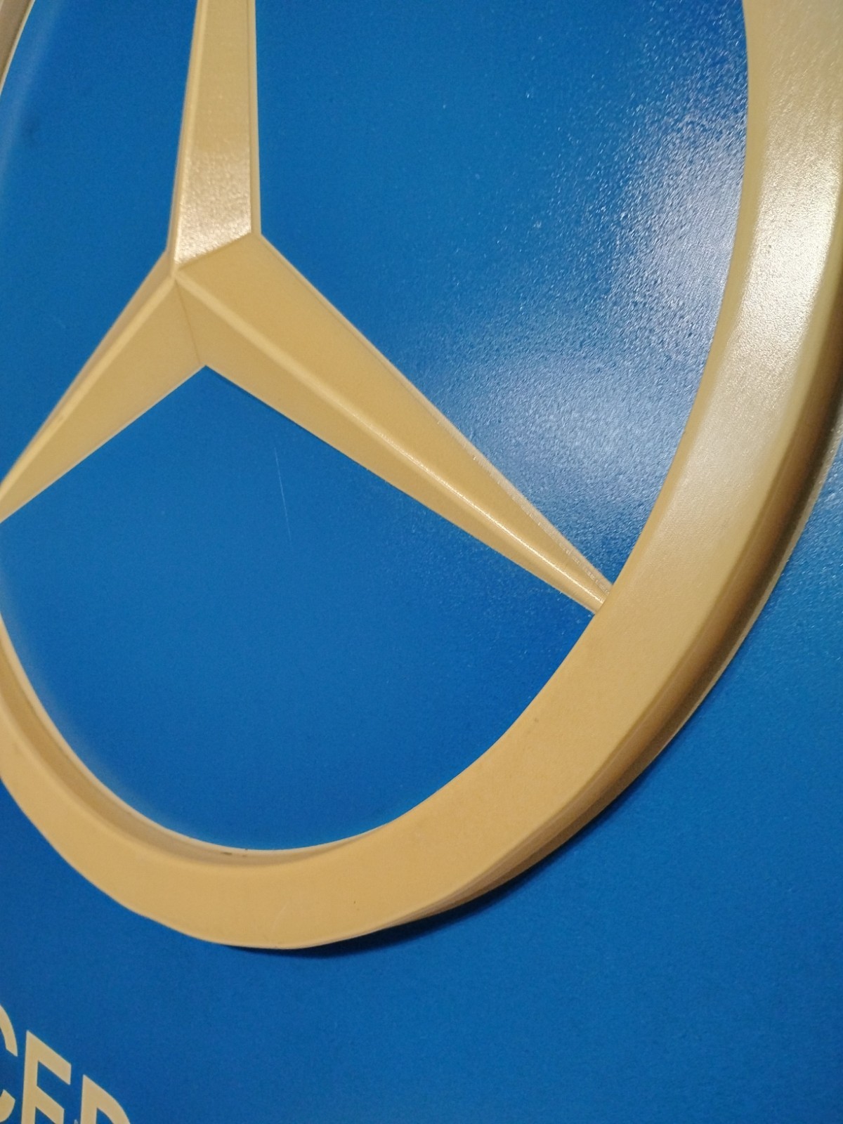 Mercedes Benz Dealership Sign Panel 3’x4′ -Vintage -Rare “Used Cars” Version -#1