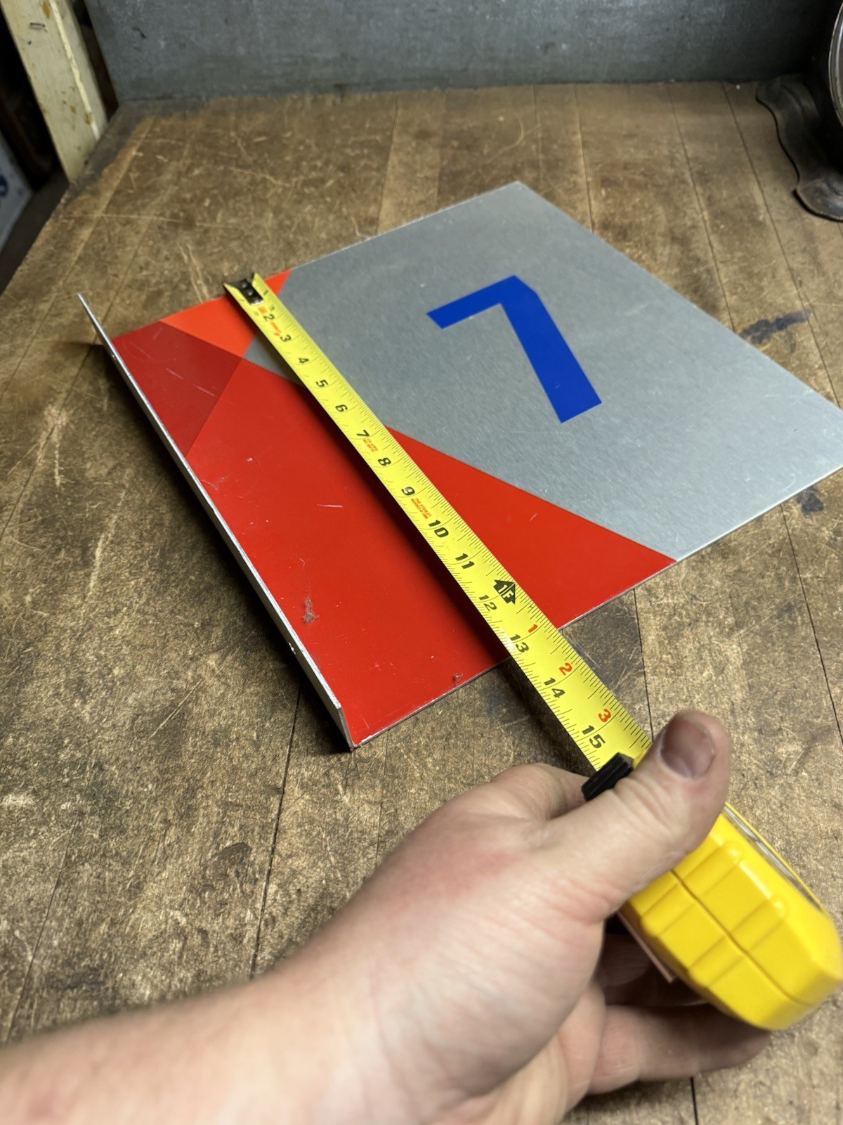 New NOS Gas Pump Fuel Citgo No 7 Seven Station Number Marker Metal Flange Sign