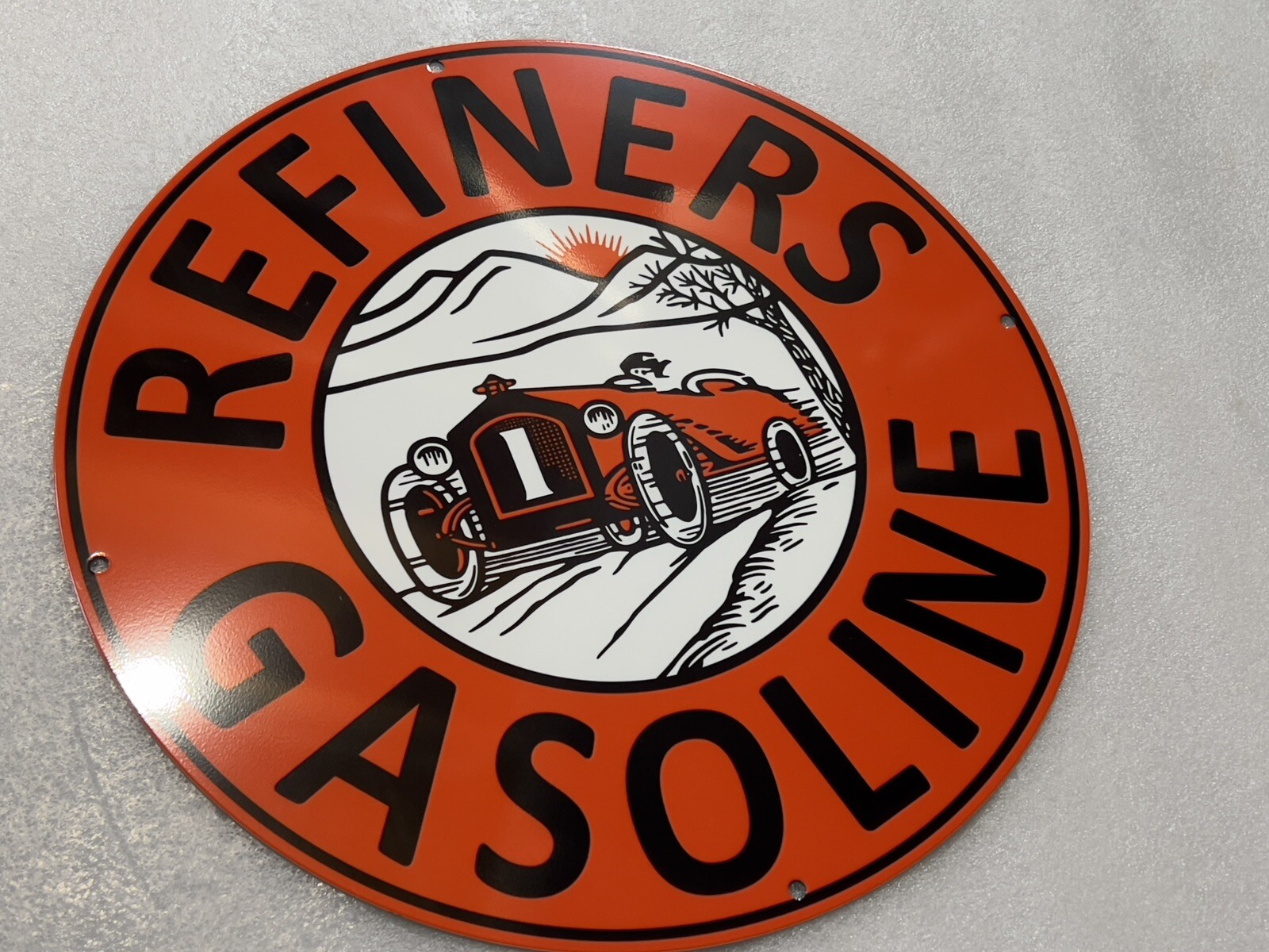 Refiners oil Gasoline MOTOR OIL SIGN Gas Vintage Style Steel Metal Sign
