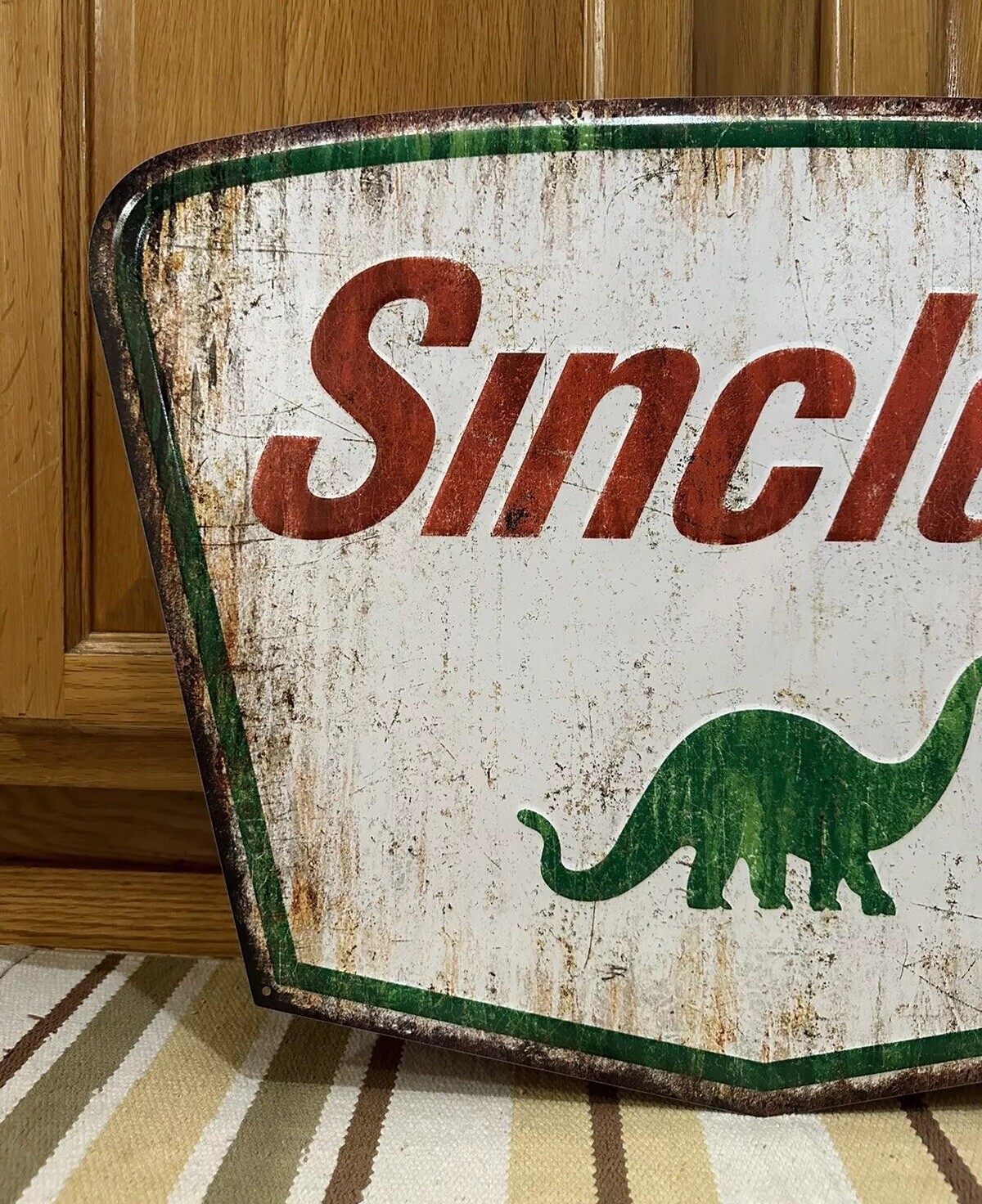 Sinclair Dino Gasoline Metal Sign Garage Vintage Style Wall Decor Tools Oil