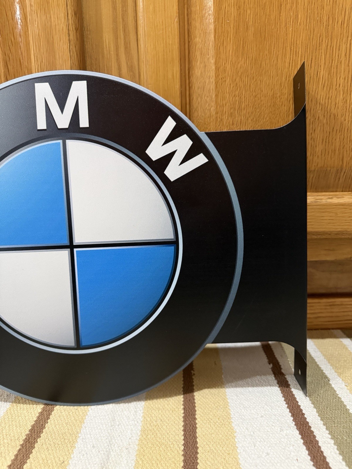 BMW Flange Sign 2 Sided Gas Oil Garage Parts M Series 7 Vintage Style Wall Decor